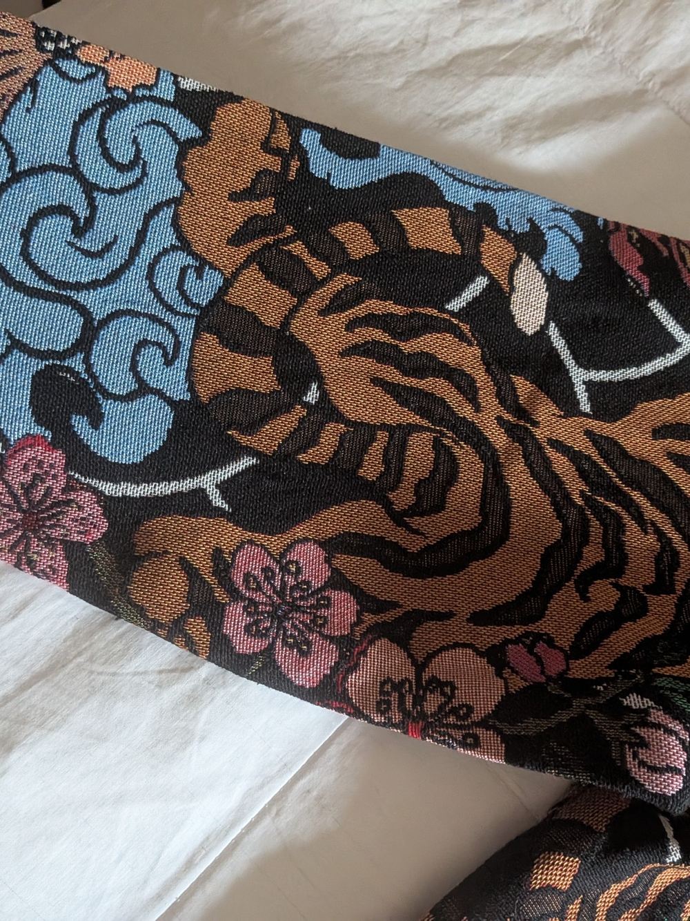 Rebel Vengeance Black Button-Up Shirt with Tiger, Koi & Floral Multicolor LARGE - Picture 7 of 7